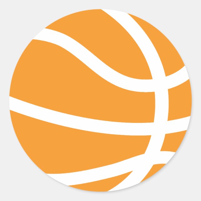 basketball classic round sticker (Front)