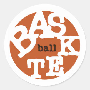 BASKETBALL CLASSIC ROUND STICKER