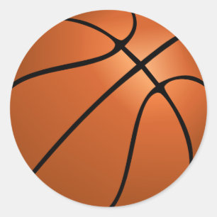 Basketball Classic Round Sticker