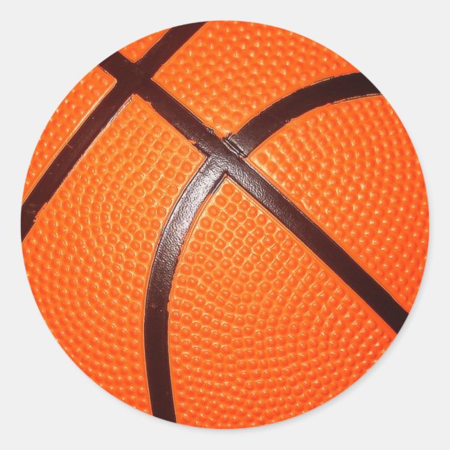 Basketball Classic Round Sticker (Front)
