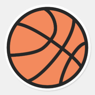 Basketball Classic Round Sticker