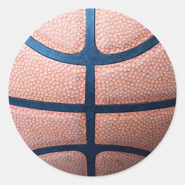 Basketball Classic Round Sticker (Front)