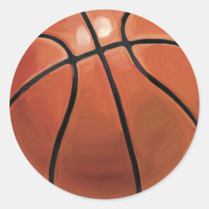 Basketball Classic Round Sticker