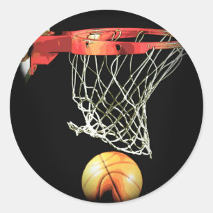 Basketball Classic Round Sticker