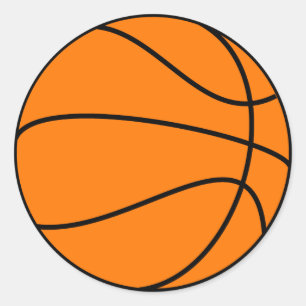 Basketball Classic Round Sticker