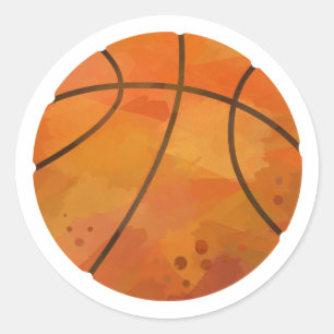 Basketball Classic Round Sticker