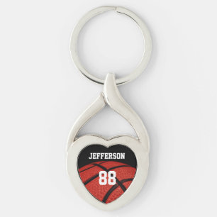 Basketball Close-up custom Name and number Key Ring