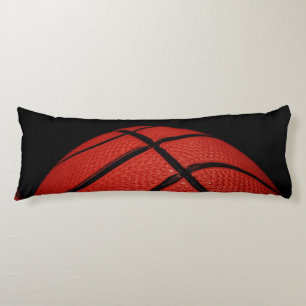 Basketball Close-up orange and black Body Cushion