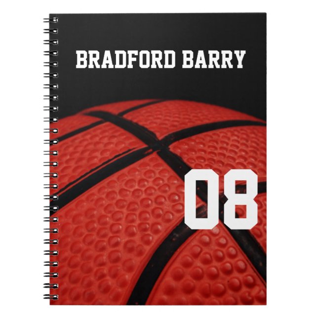 Basketball Close-up Sports Team Notebook (Front)