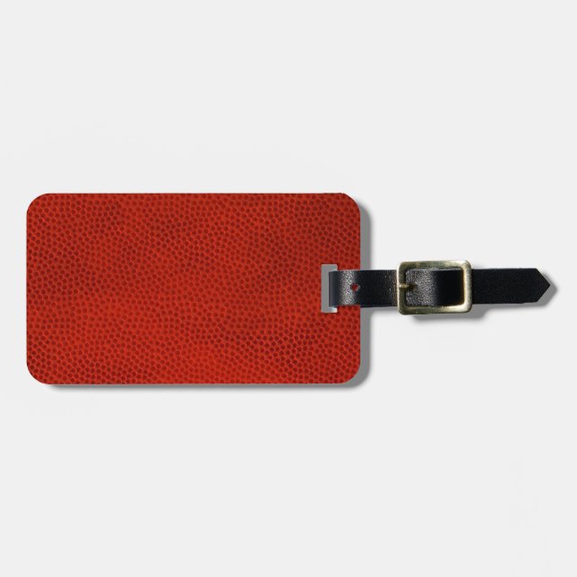 Basketball Close-Up Texture Skin Luggage Tag (Front Horizontal)