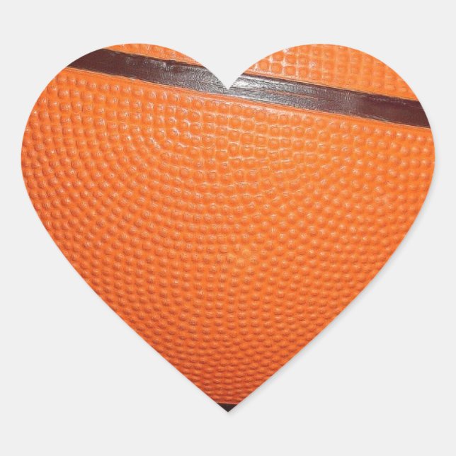Basketball Closeup Skin Heart Sticker (Front)