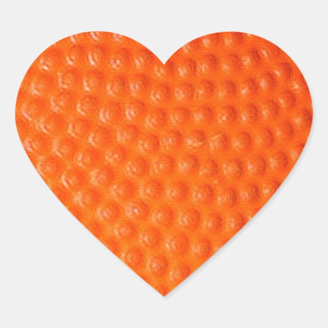 Basketball Closeup Skin Heart Sticker (Front)