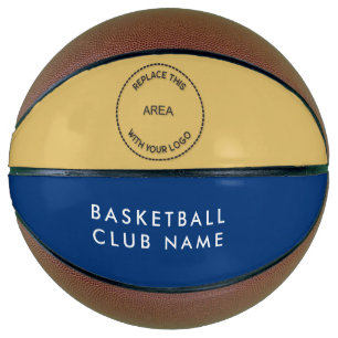 Basketball Club Name Logo Blue Gold or Any Colour