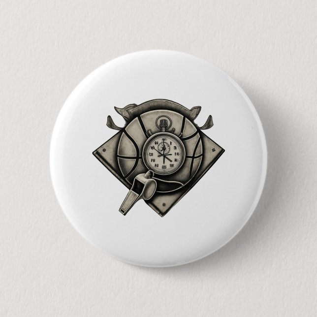 Basketball Coach 1  6 Cm Round Badge (Front)
