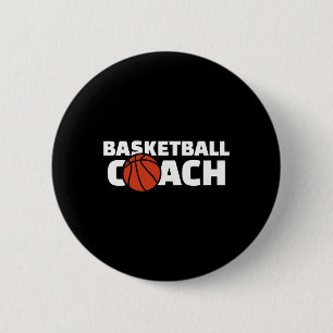 Basketball coach 6 cm round badge