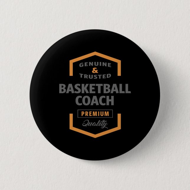 Basketball Coach  6 Cm Round Badge (Front)