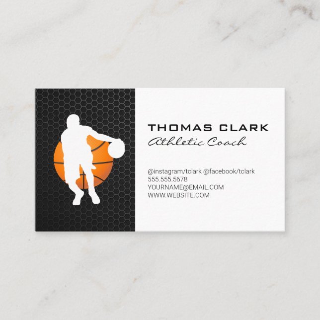Basketball Coach | Athletic Coach Business Card (Front)