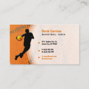 Basketball Coach   Best Player Business Card