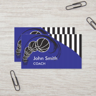 Basketball Coach - Blue Business Card