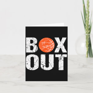 Basketball Coach Box Out Saying Novelty Gift _1 Card