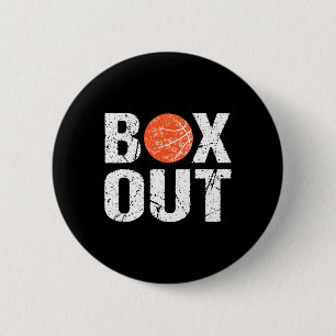 Basketball Coach  Box Out Saying Novelty  Gift 6 Cm Round Badge