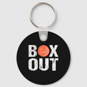 Basketball Coach Box Out Saying Novelty Gift  Key Ring
