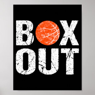 Basketball Coach Box Out Saying Novelty Gift T Shi Poster