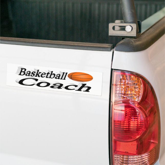 Basketball Coach Bumper Sticker (On Truck)
