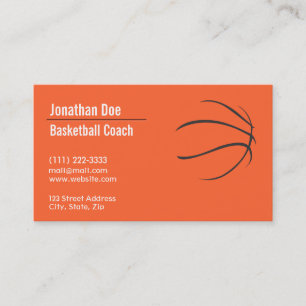 Basketball Coach Business Card