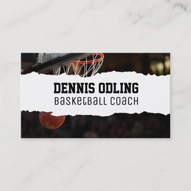 Basketball Coach  Business Card (Front)
