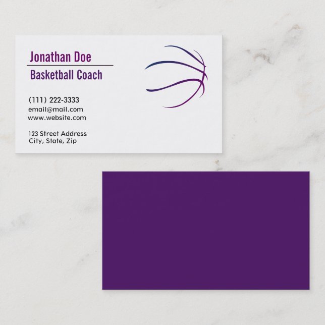 Basketball Coach Business Card (Front/Back)