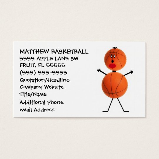 Basketball Coach Business Card