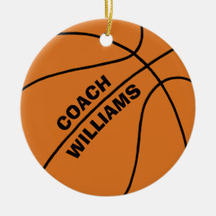 Basketball Coach Ceramic Tree Decoration