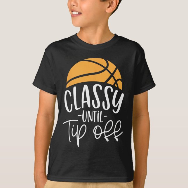 Basketball Coach Cly Until Tip-off  T-Shirt (Front)