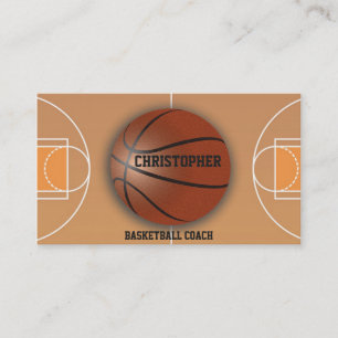 Basketball Coach Custom Business Card