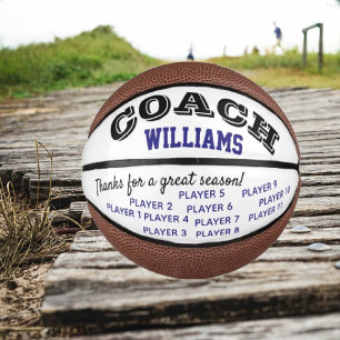 Basketball coach custom thank you gift - ball