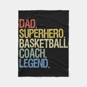 Basketball Coach Dad  Fleece Blanket