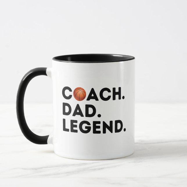 Basketball Coach Dad Legend Mug (Left)