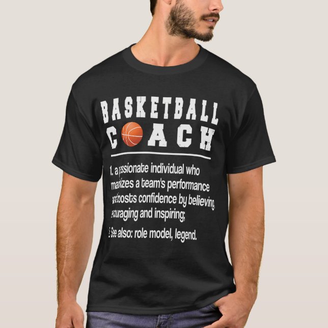 Basketball Coach Definition Basketball Coaching T-Shirt (Front)