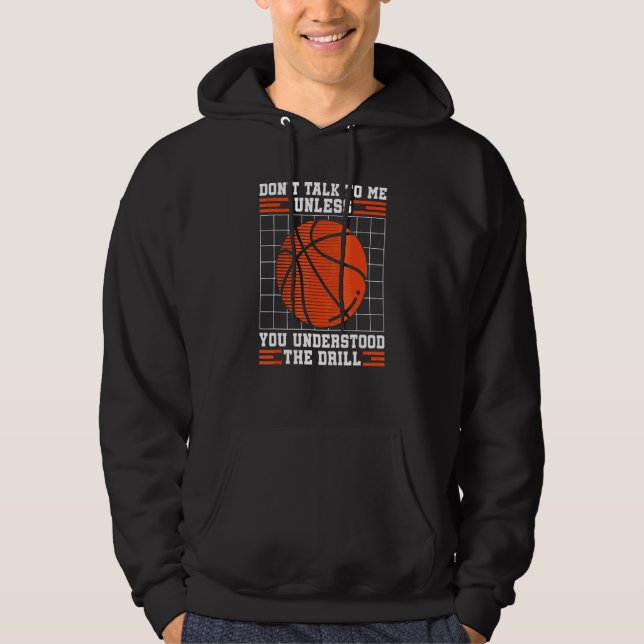Basketball Coach Drills  Sport Hoop Girls Basketba Hoodie (Front)