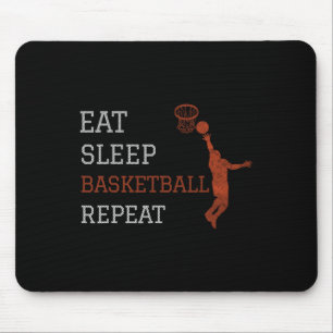 Basketball Coach Eat Sleep Basketball Repeat Baske Mouse Mat