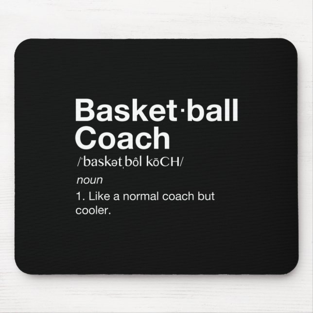 Basketball Coach  Gift Fun Basketball Definition T Mouse Mat (Front)