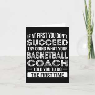 Basketball Coach Gift Fun Thank You Gift Card