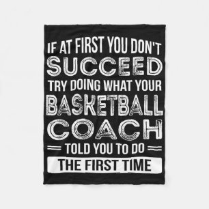 Basketball Coach Gift Fun Thank You Gift Fleece Blanket