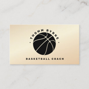 Basketball Coach Gold  Business Card