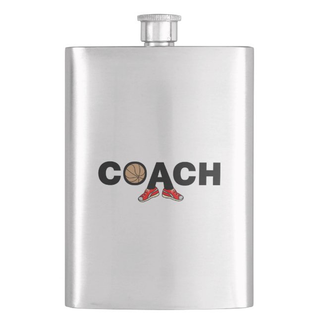 Basketball Coach Hip Flask (Front)