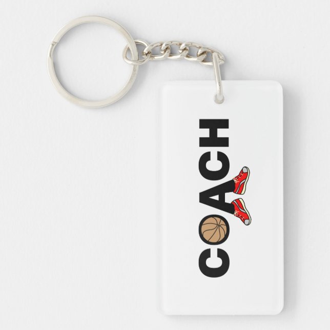Basketball Coach Key Ring (Front)