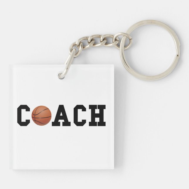 Basketball Coach Key Ring (Back)