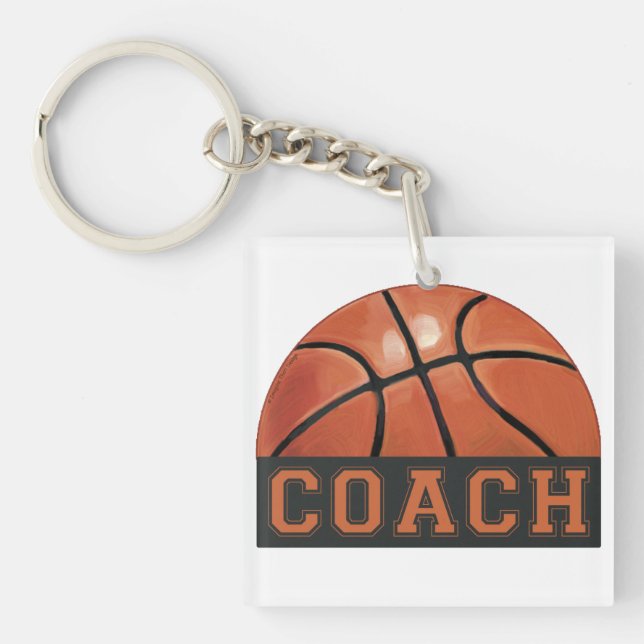 Basketball Coach Key Ring (Front)