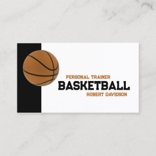 Basketball Coach Lessons Black & White Card
